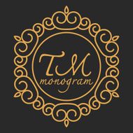 luxury monogram logo identity template elegant linear business s N3