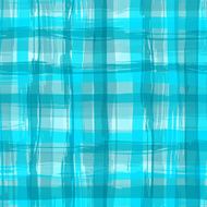 Vector seamless pattern with square hand drawn texture Aquamarine checkered