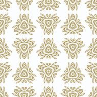 Vintage Seamless Pattern with gold Ethnic Ornament Ornament