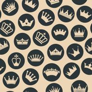 Crowns seamless pattern