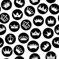 Seamless pattern of crowns N2