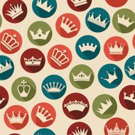 Seamless abctract crowns pattern N3
