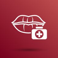 kiss lips vector lipstick icon passion symbol female N3