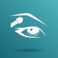 vector with beautiful female eyes different makeup N3
