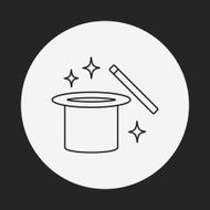magic hat line icon N11