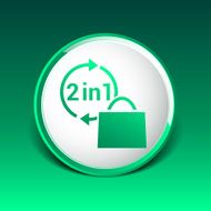 two in one product package bag Vector illustration icon N4
