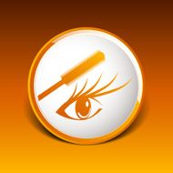 Vector illustration beautiful female blue eye mascara N4