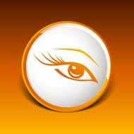vector blue eye with long lashes woman makeup beauty symbol N4