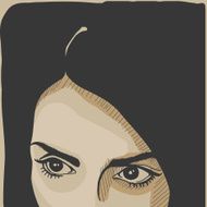 Dark haired girl portrait