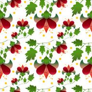 Seamless floral pattern on white background