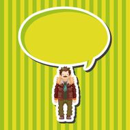 boy man cartoon theme elements N95