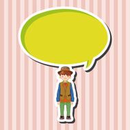 boy man cartoon theme elements N98