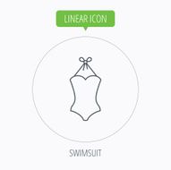 Swimsuit icon Women swimwear sign N11