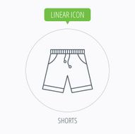 Shorts icon Casual clothes shopping sign N13