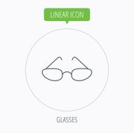 Glasses icon Reading accessory sign N15