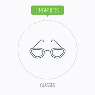 Glasses icon Reading accessory sign N17