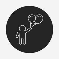 tourist with balloon icon N3