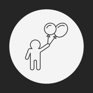tourist with balloon icon N5