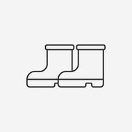 Rain boots line icon N9