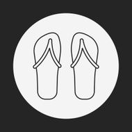 slipper line icon N5
