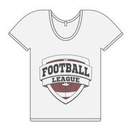 Single white T-Shirt with Football Label