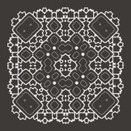 Vector Beautiful Deco Black Mandala N167