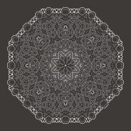 Vector Beautiful Deco Black Mandala N169