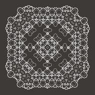 Vector Beautiful Deco Black Mandala N172