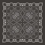 Vector Beautiful Deco Black Mandala N174