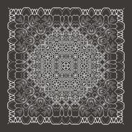 Vector Beautiful Deco Black Mandala N175