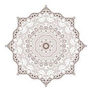 Vector Beautiful Deco Black Mandala N178