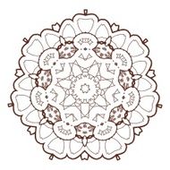 Vector Beautiful Deco Black Mandala N197