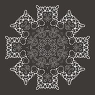 Vector Beautiful Deco Black Mandala N207