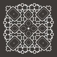 Vector Beautiful Deco Black Mandala N210