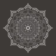 Vector Beautiful Deco Black Mandala N211