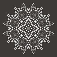 Vector Beautiful Deco Black Mandala N212