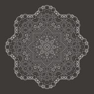 Vector Beautiful Deco Black Mandala N213