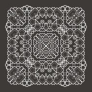 Vector Beautiful Deco Black Mandala N216