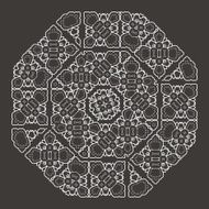 Vector Beautiful Deco Black Mandala N219