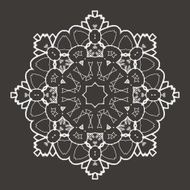 Vector Beautiful Deco Black Mandala N220