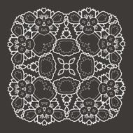 Vector Beautiful Deco Black Mandala N224