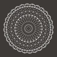 Vector Beautiful Deco Black Mandala N225