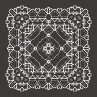 Vector Beautiful Deco Black Mandala N226