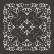 Vector Beautiful Deco Black Mandala N227