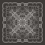 Vector Beautiful Deco Black Mandala N228