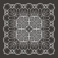 Vector Beautiful Deco Black Mandala N231