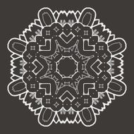 Vector Beautiful Deco Black Mandala N232