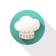 Chef hat flat icon