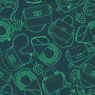 Seamless pattern with bags and purses N2