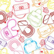 Seamless pattern with bags and purses N3